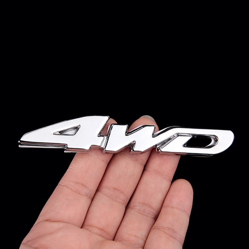 Chrome metal 4wd logo - 4wd, car