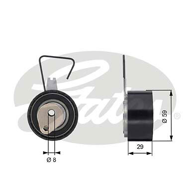 Gates t43141 tensioner pulley - t43141,