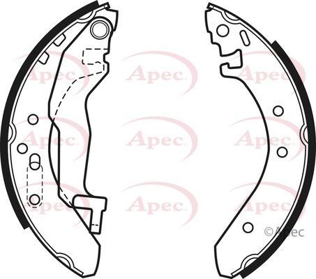 Apec rear brake - shoe, for