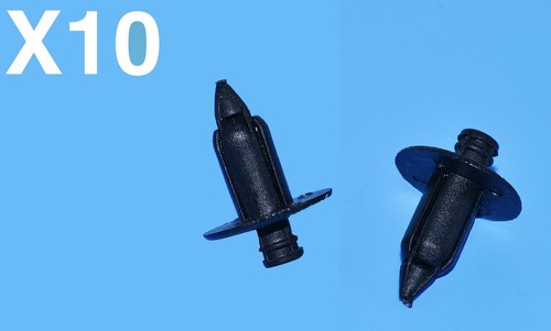 Rover black plastic rivet - 10,