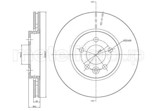 Brake disc vented - 2x,