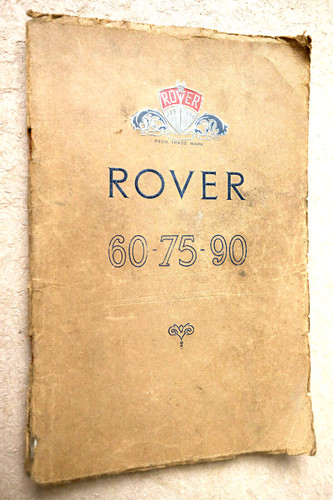 Rover saloon owner s - 60, owner's
