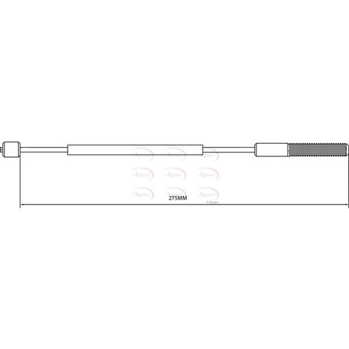 Apec handbrake cable front - apec,