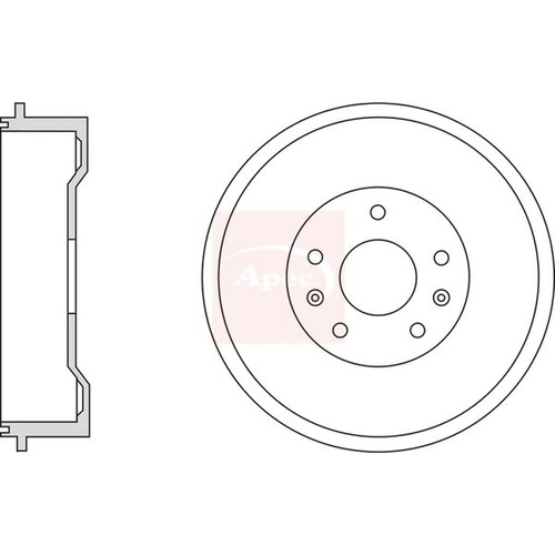 Apec brake drum - brake, assembly